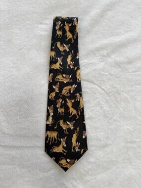 Charming Cartoon Donkey Neck Tie Vintage Dino Romaro Poly Sang Ho Korea XC